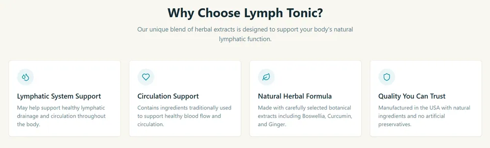 Lymph Tonic benefits overview