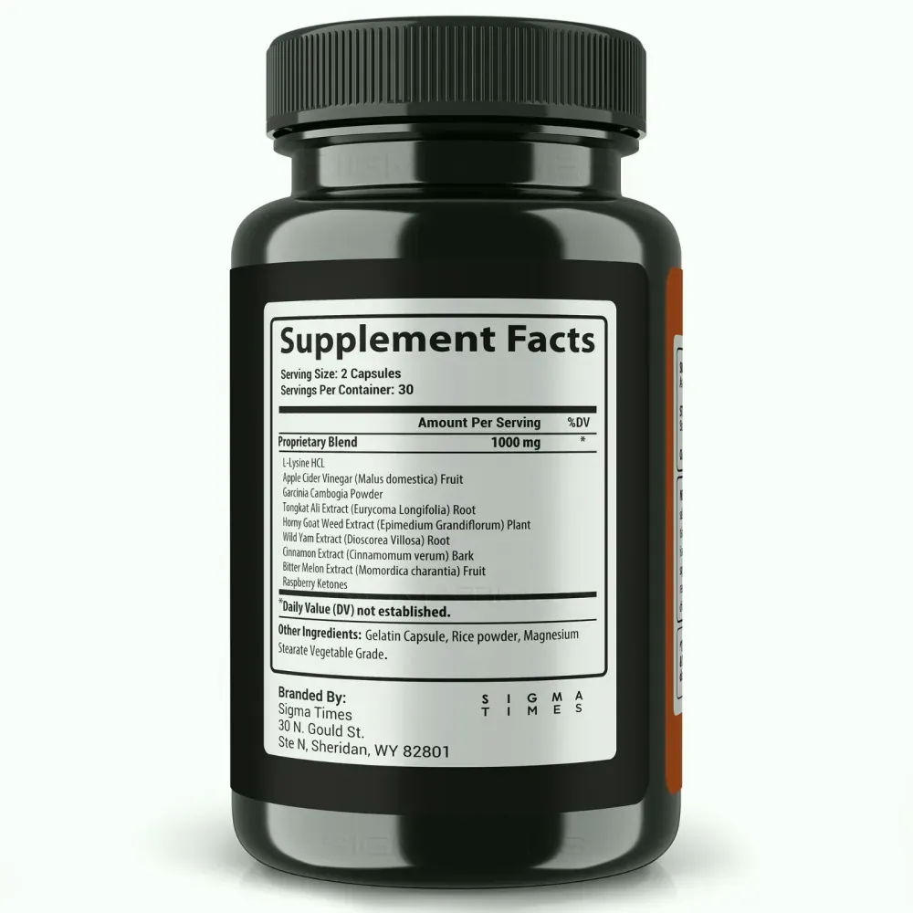 AlphaFuel Pro supplement facts label
