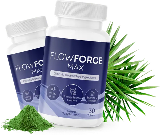 FlowForce Max bottle — 30 chewable tablets for urinary system support, vitality and stamina