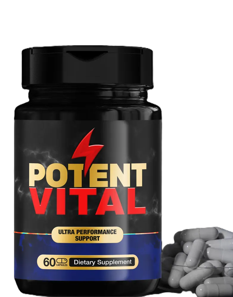 PotentVital capsules — a dosed testosterone-support stack with Zinc, Magnesium, Tribulus, Tongkat Ali and Horny Goat Weed