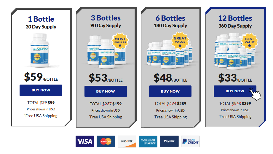 Semenax® bundle options and product benefits – male enhancement supplement with volume and orgasm support