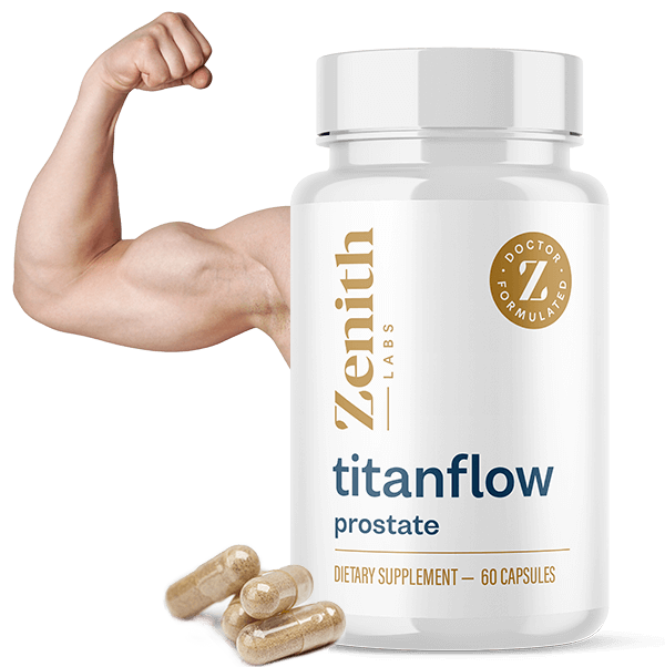Titanflow Zenith Labs 6-bottle pack – urinary flow supplement with natural ingredients and 180-day guarantee