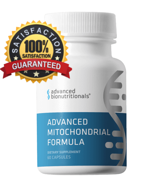 Advanced Mitochondrial Formula supplement bottle — week-by-week results timeline showing what changes from week 1 through month 3 of daily use
