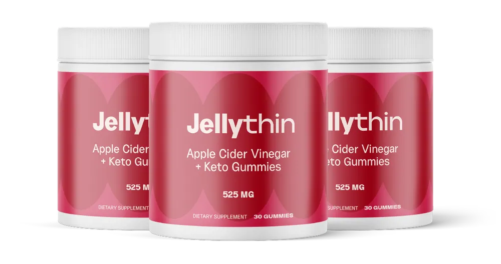 JellyThin apple cider vinegar and BHB gummy bottle — daily gummy for weight management and appetite support