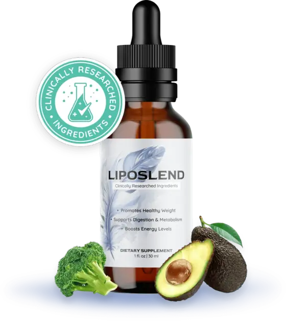 LipoSlend — stimulant-free lipotropic weight-loss drops with Cissus quadrangularis, glucomannan, beet root and sulforaphane