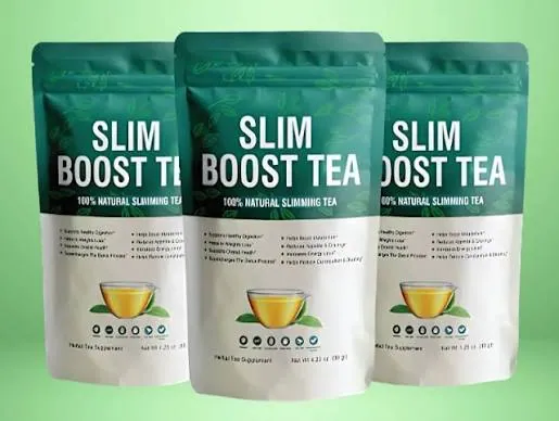 Slim Boost Tea pouches — 14-herb thermogenic and digestive tea blend for a daily 3-cup fat burning routine